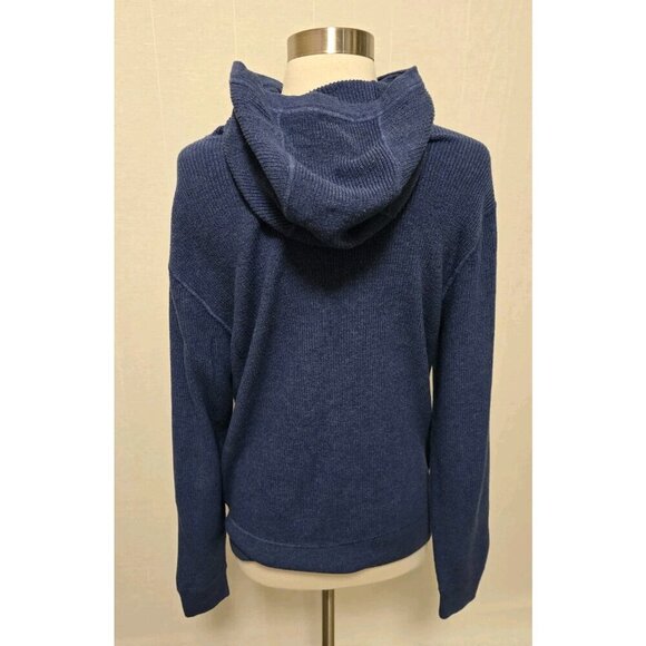 Vineyard Vine Hooded Sweater Womens Size Small Blue Cotton Knit Blend - Picture 2 of 7